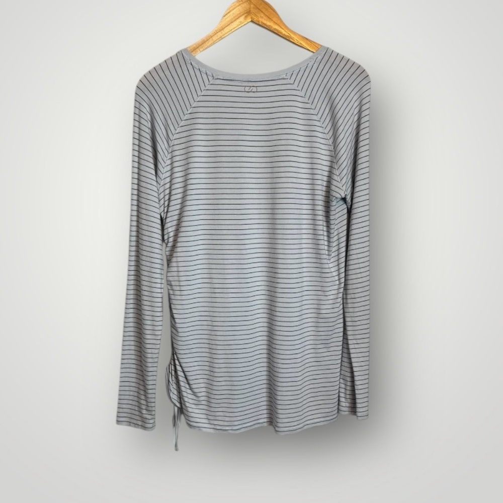 Calia Carrie Underwood Long Sleeve Shirt Size XL Striped Scoop Neck Side Tie - Picture 4 of 7